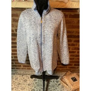 Stan Herman‎ Full Zip Jacket Blue Marble Knit XL GUC